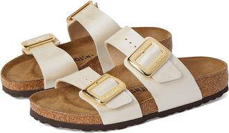 Birkenstock Sydney Luxe Buckle - Graceful Womens Sandals Pearl White : EU 41 (US Womens 10-10.5) Narrow, Synthetic