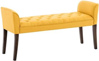 Clp Chaise Longue Cleopatra Tapizado En Tela Amarillo Antiguo Oscuro