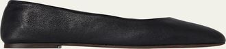 The Row Lambskin Leather Ballerina Flats