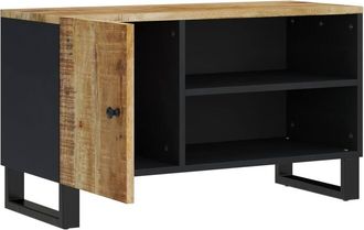 Berkfield Home TV Cabinet 80x33x46 cm Solid Wood Mango&Engineered Wood in Brown | Size: 80 x 33 x 46 cm