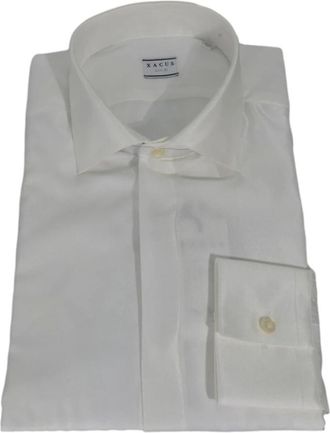 Xacus Modelhemd 21104001 - Heren - Zakelijke Overhemden - Wit - S - Overhemden