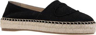Prada Slip-On Espadrilles - Dames - Espadrilles - Zwart - 36 EU - Hennep - Schoenen