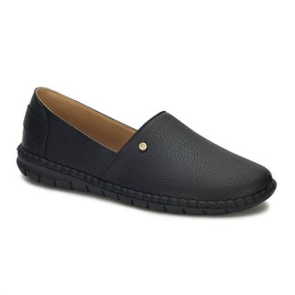 Andrea Womens Flat Moccasins In Black