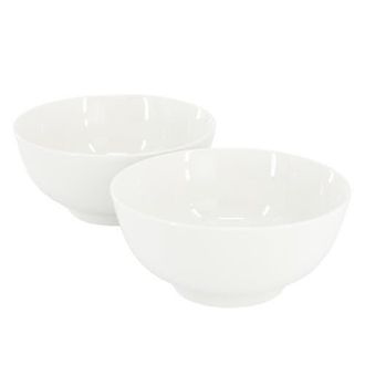 Gibson Home Great Essentials 2 Piece 6.9 Inch Fine Ceramic Noodle Bowl Set in White at Nordstrom