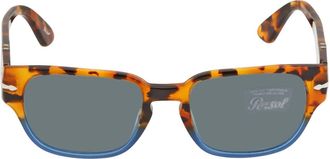 Persol Light Blue Rectangular Mens Sunglasses PO3245S 112056 52