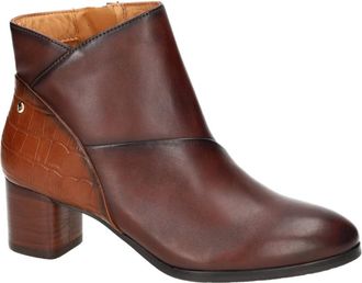 Pikolinos Schoenen, Dames, Bruin, 40 EU, Leer, Calafat W1Z Enkellaarsjes met Hak