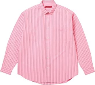 SUPREME FW25 Pinstripe Shirt Pink SUP-FW25-142-PNK