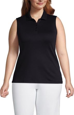 Lands End Supima Cotton Polo in Black at Nordstrom, Size 1X