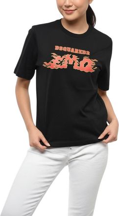 Dsquared2 Black Graphic Crew Neck T-Shirt