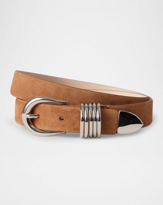D&eacute;hanche Hollyhock Suede Belt