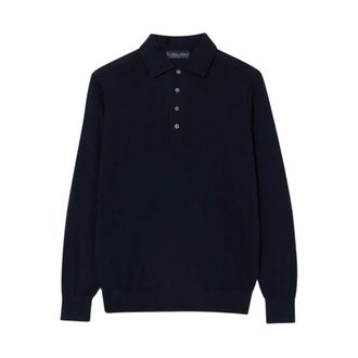 Brooks Brothers Truien & Vesten, Heren, Blauw, L, Wol, Wol-kasjmier Poloshirt