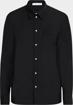 Helmut Lang Mens Back-Label Point Collar Button-Down Shirt