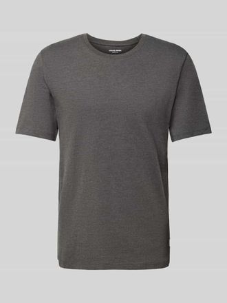 Jack & Jones Jack & Jones T-Shirt mit geripptem Rundhalsausschnitt in Anthrazit Melange, Gr&ouml;&szlig;e M