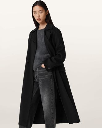 AllSaints Sellma Double Breasted Coat