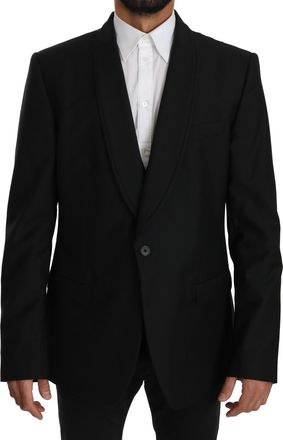 Dolce & Gabbana Zwarte Wol Twee-delige Vest Jas Blazer