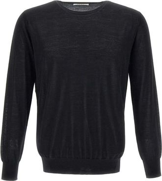 KANGRA Zwarte wollen trui voor heren - Heren - Ronde hals truien - Zwart - 3XL - Wol - Truien & Vesten