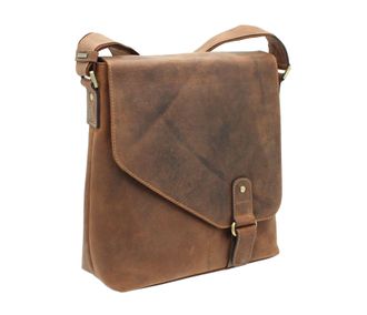 Visconti Oiled Leather Aspin Messenger Bag 16071 Oil Tan