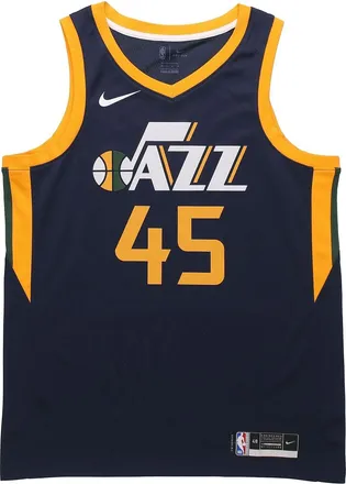 Nike 2020 Season Utah Jazz Mitchell Sw Shirt MenS College Dark Blue Yellow CW3683-426