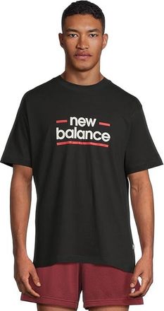 New Balance Linear Lines T-shirt Mens Clothing Black : 2XL, Cotton