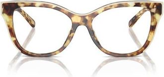 Tory Burch 51mm Cat Eye Optical Glasses in Tortoise/ivory at Nordstrom
