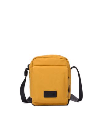 KCB Mens Small Skid Crossbody Bag | Zip Bag | 100% Vegan, Mustard