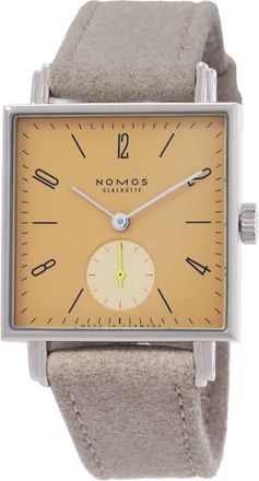NOMOS Glash&uuml;tte Tetra Ochra Hand Wind Ocher Yellow Dial Watch 437