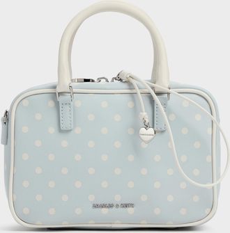 Charles & Keith Sianna Polka-Dot Bowling Bag