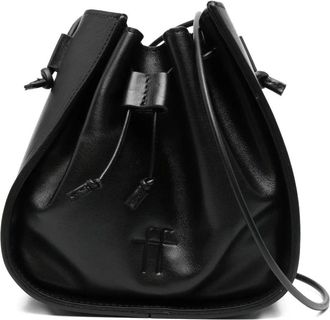 Forte_Forte Secchiello Piccolo in Vitello - Dames - Schoudertassen - Zwart - ONE Size - Leer - Tassen