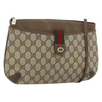 Gucci Pre-owned Cross Body Bags, female, Beige, Size: ONE SIZE Pre-owned Vintage Shoulder Bag