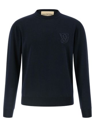 Valentino Garavani Mens Logo Embroidery Sweater