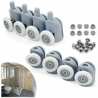 OEM Juego De 8 Rodillos Para Puertas Correderas, Rueda De Rodillo De 23 Mm Para Cabina De Ducha De Ba&ntilde;o -crezuo