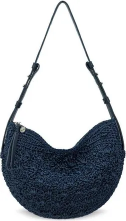 The Sak Tess Shoulder Bag Hand Crochet in Denim Primrose Straw at Nordstrom