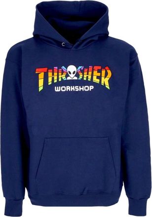 Thrasher Navy Hoodie met Fleece Voering - Heren - Hoodies - Blauw - XL - Katoen - Hoodies & sweatvesten