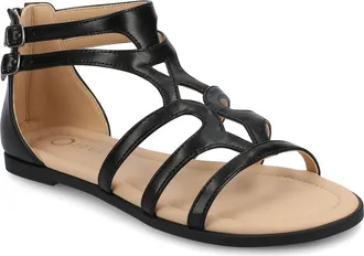 Journee Collection Genneva Cage Sandal - Extra Wide Width Available in Black at Nordstrom Rack, Size 8.5
