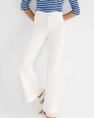 Nic+Zoe Vantage Wide Leg High Rise Jeans In Paper White