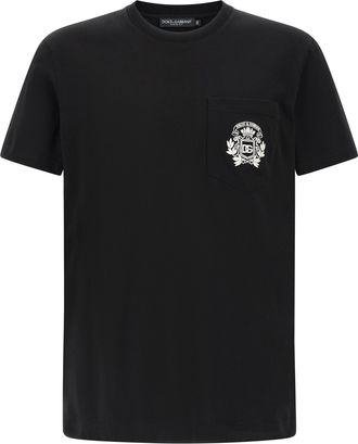 Dolce & Gabbana Black Cotton Mens T-Shirt
