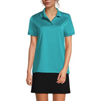 Lands End School Uniform Young Short Sleeve Rapid Dry Polo Shirt in Teal Breeze at Nordstrom, Size X-Large