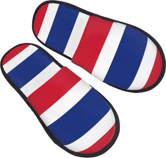 Generic Slipper Flag Of Costa Rica Cozy Slippers Warm Cotton Slipper For Indoor Bedroom Holiday M