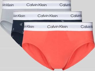 Calvin Klein Underwear Slip aus Baumwoll-Mix im 3er-Pack in Rot, Gr&ouml;&szlig;e XXL