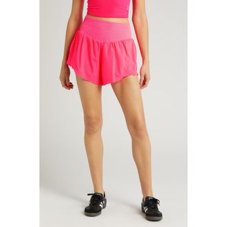 Free People FP Movement Carpe Diem Water Resistant Shorts in Electric Sunset at Nordstrom, Size X-Large