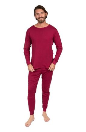 Leveret Mens Cotton Solid Matching Family Pajamas in Maroon at Nordstrom, Size Xx-Large