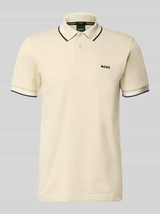 HUGO BOSS Slim Fit Poloshirt aus reiner Baumwolle Modell PAUL in Beige, Gr&ouml;&szlig;e XXXL