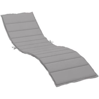 vidaXL Coj&iacute;n De Tumbona De Tela Oxford Gris 200x70x3 Cm Vidaxl