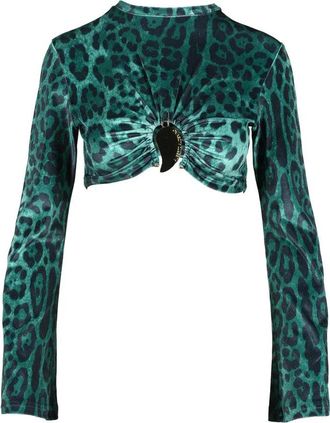 Alberto Audenino Stretch Polyester Top - Green