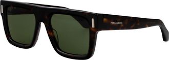 Ferragamo Sf 2063Se Zonnebril - Heren - Zonnebrillen - Bruin - 53 MM - Accessoires