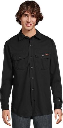 Timberland FR Cotton Core Button Front Shirt Mens Clothing Black 1 : 2XL, Jersey/Cotton