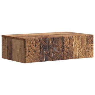 vidaXL Mesa Lateral Montada En La Pared Madera Envejecida Vidaxl