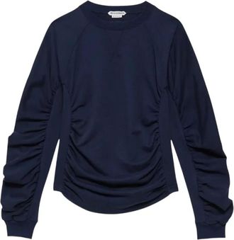 J.W.Anderson Sudadera con mangas fruncidas - Sweatshirts & Hoodies - Mujer - Azul - S