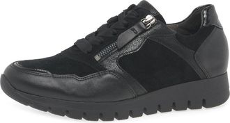 Gabor Willet Womens Trainers 5.5 UK Black Suede/Patent