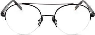 Retro Superfuture 57mm Round Optical Glasses in Black at Nordstrom Rack